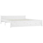 vidaXL Cadre de lit Blanc Bois massif 160x200 cm