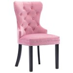 vidaXL Chaises à manger lot de 2 rose velours