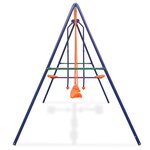 vidaXL Ensemble de balançoires avec 4 sièges Orange