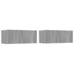 vidaXL Meubles TV 2 Pièces Sonoma gris 80x30x30 cm Bois d'ingénierie