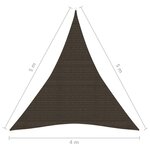 vidaXL Voile d'ombrage 160 g/m² Marron 4x5x5 m PEHD