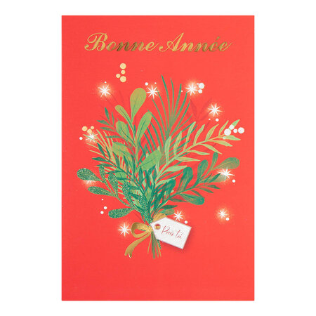 Carte De Vœux Noël Chic Houx - Draeger paris