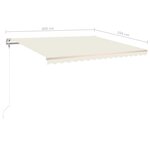 vidaXL Auvent rétractable automatique 400x350 cm Crème