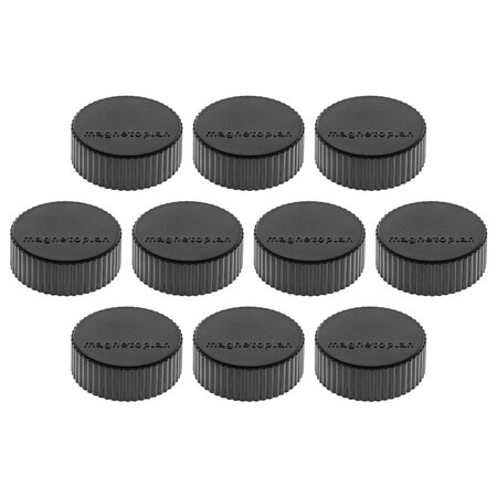 Paquet de 10 Discofix aimant rond 'magnum' 2Kg Noir MAGNÉTOPLAN