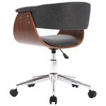 vidaXL Chaises pivotantes à manger lot de 2 gris tissu
