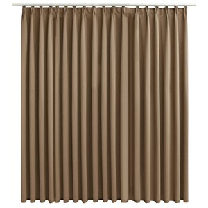 vidaXL Rideau occultant avec crochets Taupe 290x245 cm