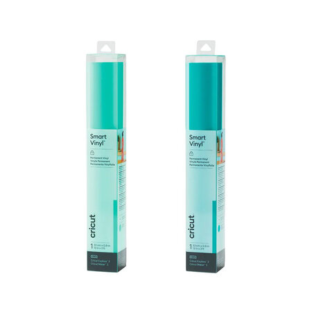 2 vinyles permanents Cricut 91 x 33 cm - aqua  menthe