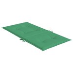 vidaXL Coussins de chaise de jardin à dossier bas lot de 4 vert