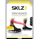 Sklz jeu de bandes de résistance mini bands 3 pièces jaune rouge noir