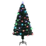 vidaXL Arbre de Noël pré-éclairé avec support 150 cm fibre optique