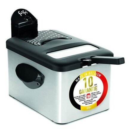 FRIFRI F4528DUO Friteuse DuoFil 4.5L - 5-6 pers - 2800W - Manteau métallique  - Cuve acier inoxydable - Poignée de panier sécurisée