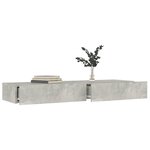 vidaXL Meuble TV avec lumières LED Gris béton 120x35x15 5 cm