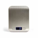 LIVOO MEN376 - Balance de cuisine électronique - Fonction Tare - Plateau acier inoxydable - 5kg - Ecran LCD - Mise en veille auto