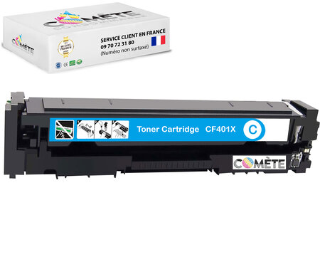 1 toner compatible avec hp 201 cf400x cyan