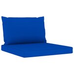 vidaXL Canapé de jardin 4 places avec coussins bleu