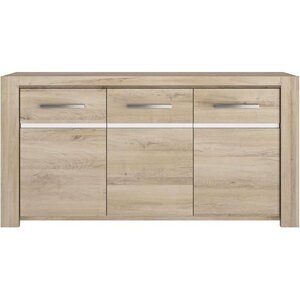 GAMI - Buffet - 3 portes - Décor chene - L 180 x P 45 x H 91 cm - Made in France - OLERON