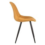 LABEL51 Chaises à manger lot de 2 Capri 46x56x88 cm ocre