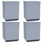 vidaXL Jardinières 4 Pièces gris clair 30x30x37 cm polypropylène
