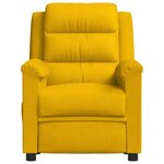 vidaXL Fauteuil électrique de massage Jaune Velours