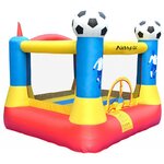 Château gonflable 2 25m : aire de jeux rebondissante - souffleur et sac de rangement inclus - football aréna castle
