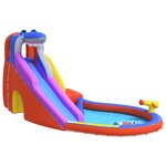 Happy Hop Toboggan à eau gonflable avec piscine 450x320x240 cm PVC