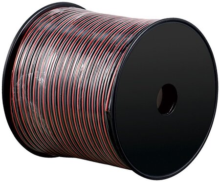 Bobine de câble haut-parleur Goobay 2x 2,5 mm² 100m (Noir/Rouge)