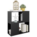 vidaXL Bibliothèque Noir 60x24x63 cm Aggloméré