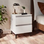 vidaXL Tables de chevet 2 Pièces Blanc 40x35x50 cm Aggloméré