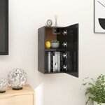 vidaXL Meubles TV muraux 2 Pièces Noir brillant 30 5x30x30 cm
