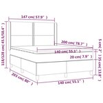 vidaXL Lit à sommier tapissier avec matelas Noir 140x200 cm Similicuir