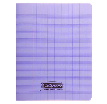 Cahier 8000 polypro 24 x 32 cm 96 pages 90g violet calligraphe