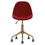 vidaXL Chaises à dîner pivotantes 4 Pièces Rouge bordeaux Velours