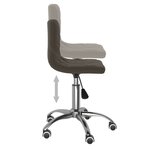 vidaXL Chaises pivotantes à manger lot de 4 gris foncé velours