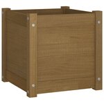 vidaXL Jardinière d'extérieur Marron miel 40x40x40 cm Bois de pin