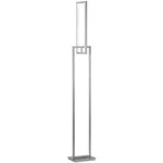 Wofi lampadaire à led muriel nickel mat
