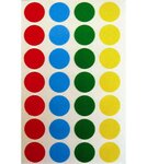 Gommettes couleur translucides Rond Ø15mm x 140