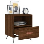 vidaXL Table de chevet chêne marron 40x35x47 5 cm bois d’ingénierie