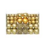vidaXL Ensemble de boules de Noël 100 Pièces 3/4/6 cm Doré
