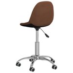 vidaXL Chaises pivotantes à manger lot de 2 marron tissu