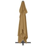 vidaXL Parasol en porte-à-faux avec mât en aluminium 400x300 cm Taupe