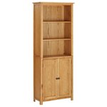 vidaXL Bibliothèque avec 2 portes 70x30x180 cm Bois de chêne massif