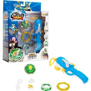 INFINITY NADO  TOUPIE AVEC LANCEUR MAGNÉTIQUE REVERSIBLE JADE BOW - Nouvelle Toupie Nado Non-Stop Battle Deluxe avec Lanceur Magnét
