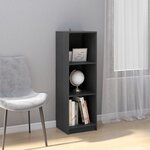 vidaXL Bibliothèque/Séparateur de pièce Gris 36x33x110 cm Pin massif