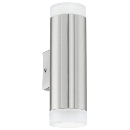 Eglo lampe murale à led d'extérieur riga 6 w argenté 92736