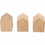 Maisons et Plateau en bois 9 pièces