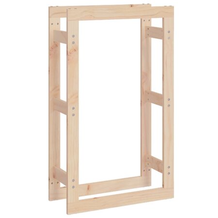 vidaXL Support pour bois de chauffage 60x25x100 cm Bois de pin massif