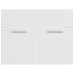 vidaXL Ensemble de meubles de salle de bain Blanc Aggloméré