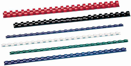Boite de 25 CombBind Peignes de reliure noir 10 mm GBC