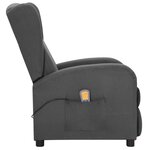 vidaXL Fauteuil de massage Gris foncé Tissu