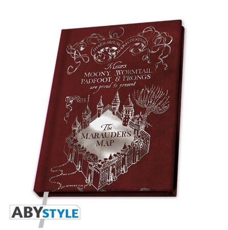 HARRY POTTER Cahier A5 Carte du Maraudeur